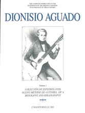 画像をギャラリービューアに読み込む, 【クラシックギター/楽譜】Complete Guitar Works of DIONISIO AGUADO Volume1(Chanterelle 801)[ディオニシオ・アグアド]