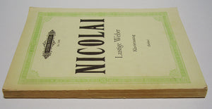 【楽譜】NICOLAI 「Lustige Weiber」Klavierauszug (EDITION PETERS Nr.1940) / ニコライ ウィンザーの陽気な女房たち　