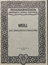 画像をギャラリービューアに読み込む, 【楽譜】WEILL 「DIE DREIGROSCHENOPER」(PHILHARMONIA PH400) / ヴァイル 三文オペラ