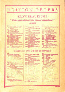 【楽譜】Johann Strauss 「Die Fledermaus」Klavierauszug (EDITION PETERS Nr.4980) / ヨハン・シュトラウス こうもり