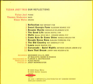 【CD】OUR REFLECTIONS / TIZIAN JOST TRIO ティチィアン・ヨースト・トリオ