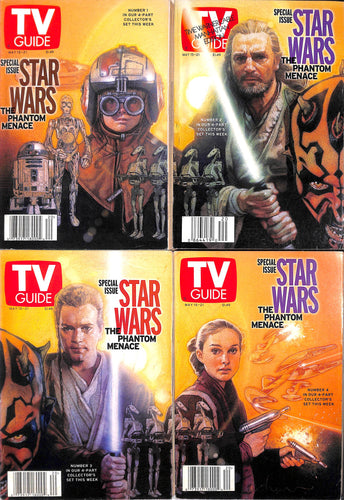 TV GUIDE Star Wars The Phantom Menace Special Issue (スター・ウォーズ エピソード1 ファントム・メナス)4冊セット / ドゥルー・ストゥルーザン