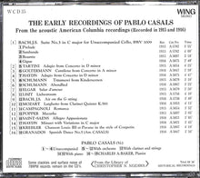 画像をギャラリービューアに読み込む, 【CD】THE EARLY RECORDINGS OF PABLO CASALS パブロ・カザルス初期録音集