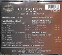 画像をギャラリービューアに読み込む, 【CD】CLARA HASKIL IN PARIS THE PIANO CONCERTOS MOZART BEETHOVEN CHOPIN クララ・ハスキル