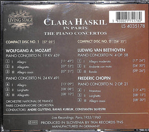 【CD】CLARA HASKIL IN PARIS THE PIANO CONCERTOS MOZART BEETHOVEN CHOPIN クララ・ハスキル