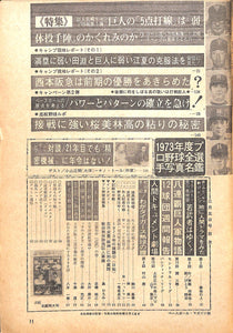 週刊ベースボール 1973年3月5日号 '73プロ野球選手写真名鑑