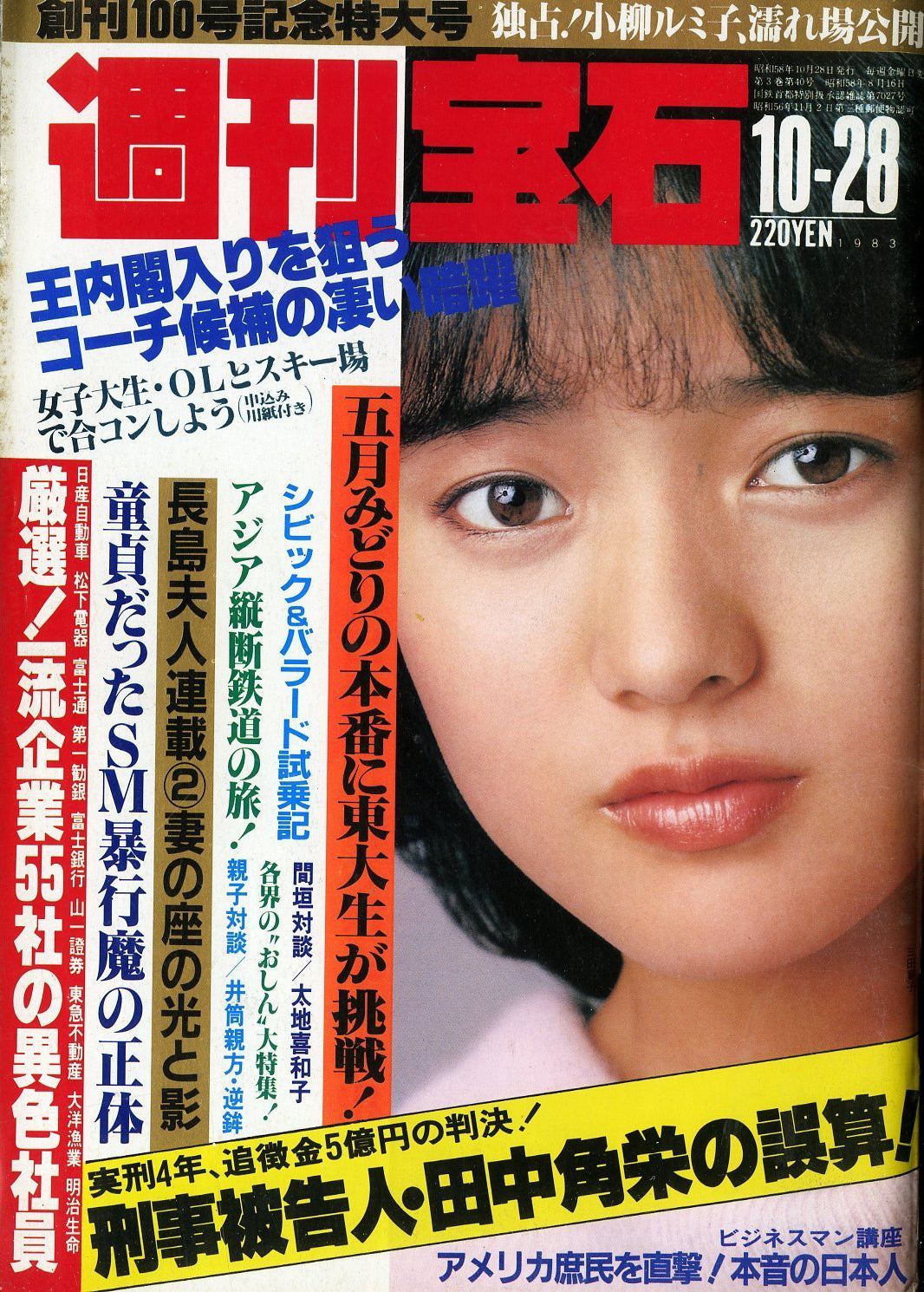 週刊宝石 1982-1983年 まとめ売り15冊 昭和レトロ 写真週刊誌 週刊宝石 1983年10月28日号 [表紙:三田寛子] – Books Channel Store