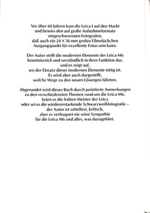 【洋書】Leica M6 Geschichte und System by Alfons Scholz (ライカM6)　