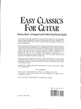 画像をギャラリービューアに読み込む, 【クラシックギター/楽譜】Easy Classics for Guitar (Dover Chamber Music Scores)